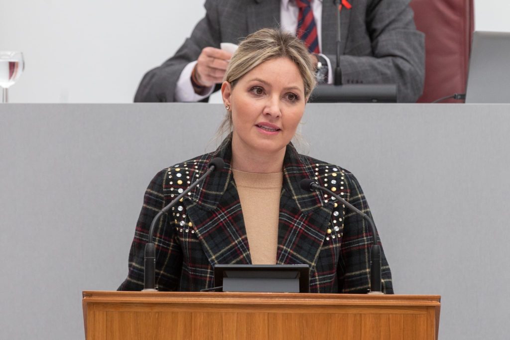 Ana Martínez Vidal en el pleno de la Asamblea