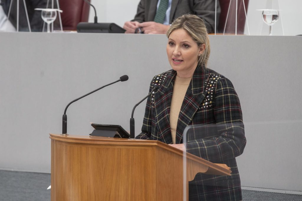 Ana Martínez Vidal en el pleno de la Asamblea